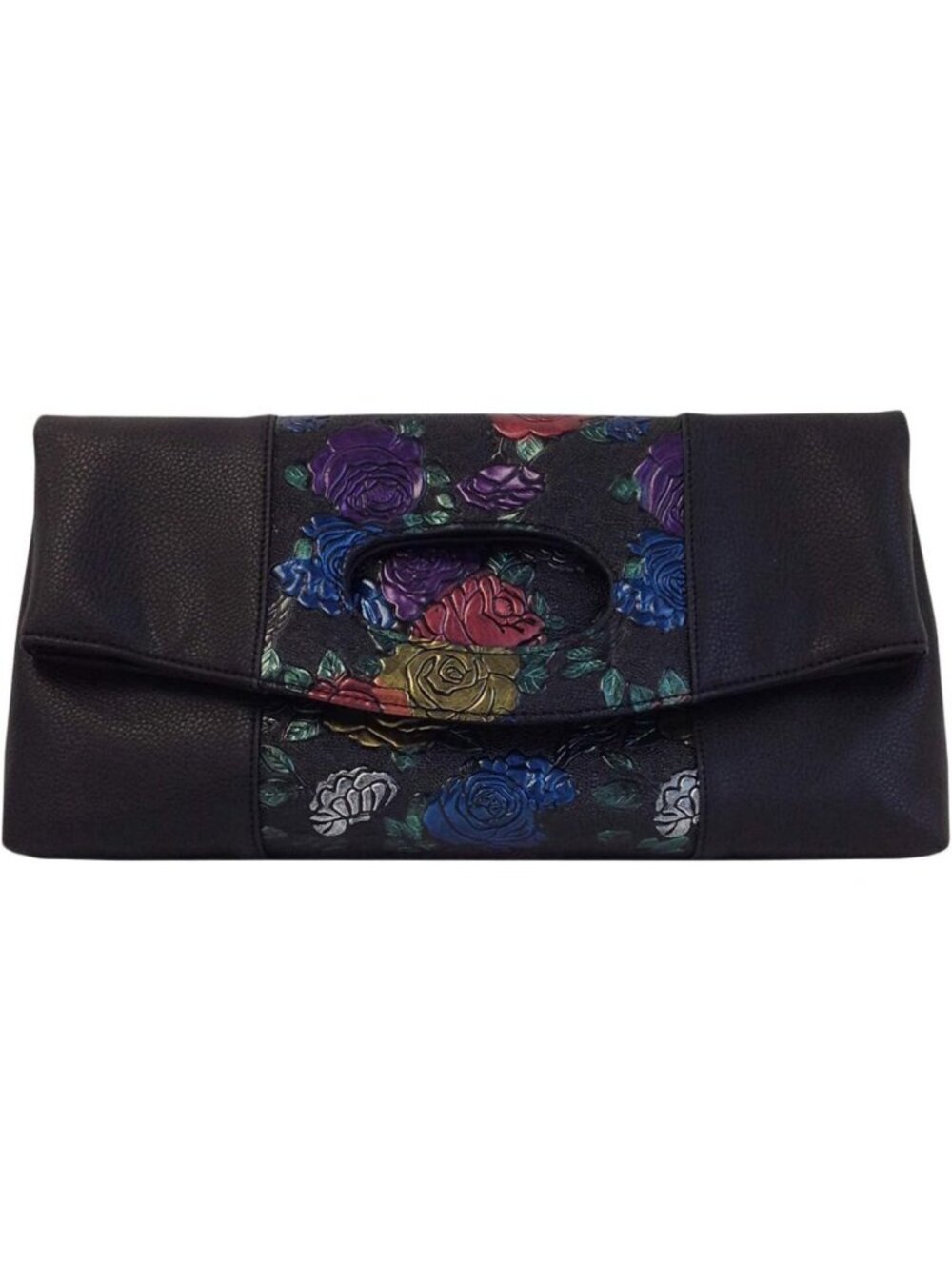 Floral Print Fold Over Clutch Bag - Stylish Evening Purse for Women